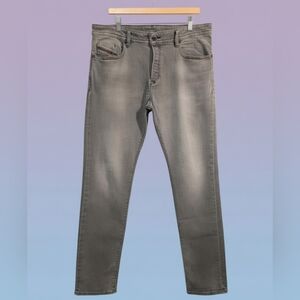 Diesel Buster Regular Slim Tapered Grey Jeans Men's Size 36 Authentic